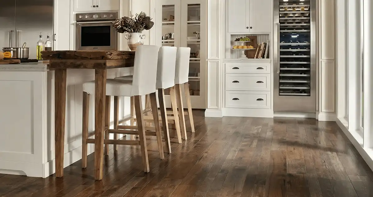 Professionally installed and refinished hardwood flooring in a residential home, showcasing smooth finish and natural wood tones in Saint Petersburg, FL