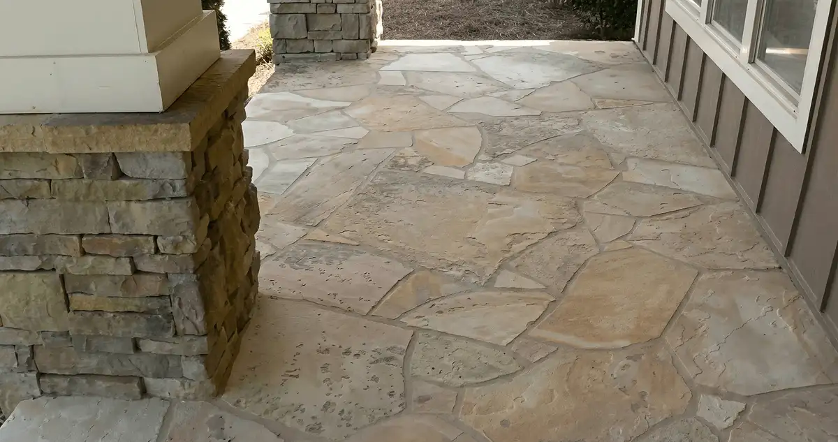 House entrance with professionally installed stone flooring in Saint Petersburg FL